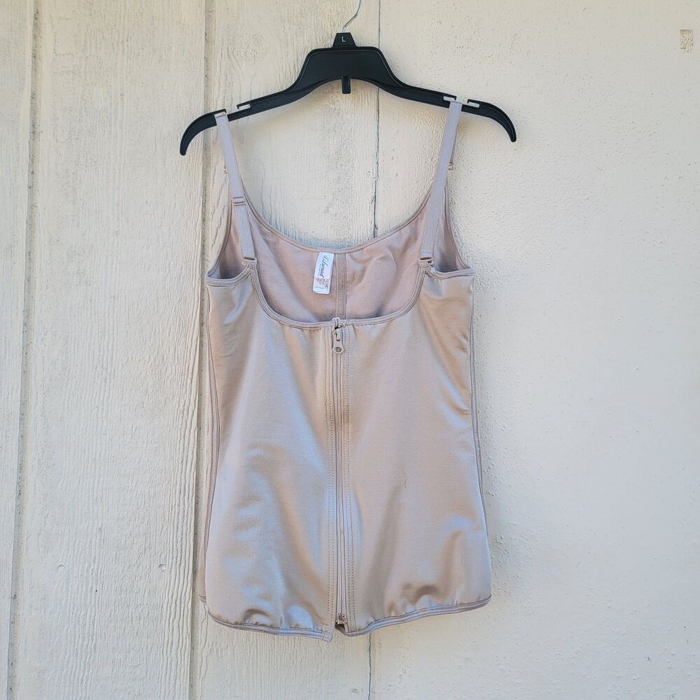 leonisa shapewear slimming tank waist cincher Beige Sz Med